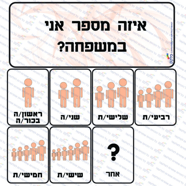 לוח מי בא לגן יום המשפחה #1