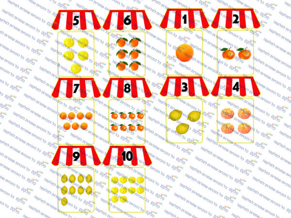 משחק חשבוני פירות הדר