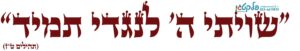 מדבקת קיר "שויתי ה' לנגדי תמיד"