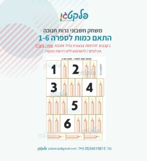 משחק חשבוני נרות חנוכה